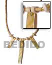 shell fashion jewelry Bamboo Tube W/ Coco Natural Combination Necklace Natural Combination Necklace