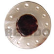Round Hammershell W/ Skin And Multi-holes Pendants