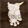 shell fashion jewelry Owl MOP Carving 40mm Shell Pendant Shell Pendant