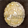 shell fashion jewelry Oval MOP W/ Intricate Shell Pendant Shell Pendant