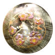 Black Lip Shell Pendant Hand Painted Pendant