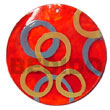Fashion Capis Shell Pendants Hand Painted Pendant