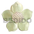 45mm Light Green Hammershell Flower W/ Carved Hammershell Necta