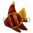 Fish Hand Painted Wooden Refrigerator Fridge Door Magnet