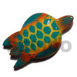 Sea Turtle Hand Painted Wooden Refrigerator Fridge Door Magnet