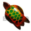 Sea Turtle Hand Painted Wooden Refrigerator Fridge Door Magnet