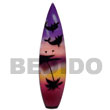 Surfboard Hand Painted Wooden Refrigerator Fridge Door Magnet