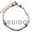 Coco, Shell, Limestone Handmade Anklet