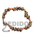 Philippines Fashion Anklet Shell Fashion Anklet Jewelry Buri Manol Seed With Orange 2-3mm Coco Pokalet And Acrylic Crystals Anklets Natural Shell Component SFAS008AK