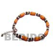 Ethnic Orange Buri Natural Anklet