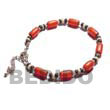 Philippines Fashion Anklet Shell Fashion Anklet Jewelry Buri Seed Anklets In Red Color Natural Shell Component BURIAK2