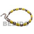 Philippines Fashion Anklet Shell Fashion Anklet Jewelry Buri Seed Anklets In Yellow Color Natural Shell Component BURIAK3