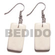 Philippines Bone Earrings Shell Fashion Jewelry Dangling 40mmx20mm Rectangular Carabao Bone SFAS5659ER