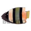 Philippines Brooch Shell Fashion Brooch Jewelry Inlaid Fish Black Tab/orange Luhuanus Shell/ Hammershell Brooch Natural Shell Component SFAS008BP