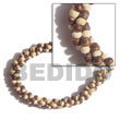 Philippines Coco Bracelets Shell Fashion Coco Bracelets Jewelry Twisted / 2-3 Coco Pukalet / Natural Brown W/ Bleach - Size 7 Inches Bracelets Natural Shell Component SFAS165BR