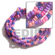 Philippines Coco Bracelets Shell Fashion Coco Bracelets Jewelry 2-3 Mm 5 Rows Coco Pokalet Pink, Blue, Light Pink, Violet Alternate Bracelet - Size 7" Natural Shell Component SFAS5029BR