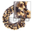 Philippines Coco Bracelets Shell Fashion Coco Bracelets Jewelry 2-3 Mm 5 Rows Coco Pokalet Black, Tiger Brown, Natural Alternate Bracelet - Size 7" Natural Shell Component SFAS5031BR