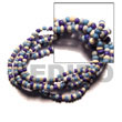 Philippines Coco Bracelets Shell Fashion Coco Bracelets Jewelry 2-3mm Coco Pokalet 5 Rows Blue Tones Elastic Bracelets Natural Shell Component SFAS5048BR