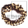 Philippines Coco Bracelets Shell Fashion Coco Bracelets Jewelry 2-3mm Coco Pokalet 5 Rows Brown Tones Elastic Bracelets Natural Shell Component SFAS5049BR