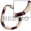 Philippines Coco Bracelets Shell Fashion Coco Bracelets Jewelry 7-8mm Coco Pokalet. Bleached W/ Wood Tube & Hammershell Natural Shell Component SFAS5081BR