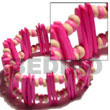 Philippines Coco Bracelets Shell Fashion Coco Bracelets Jewelry Pink Coco Stick W/ Pink & Bleached 4-5mm Coco Pokalet Natural Shell Component SFAS5089BR