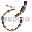 Philippines Coco Bracelets Shell Fashion Coco Bracelets Jewelry Sig-id & 4-5mm Coco Pokalet Blue/geen Combi W/ Glass Beads Natural Shell Component SFAS998BR