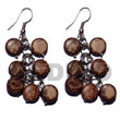 Dangling 10mm natural Brown Coco Sidedrill