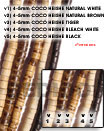 Philippines Coco Necklace Shell Fashion Coco Beads Coconut Necklace Jewelry 4-5mm Coco Heishe Natural Brown Natural Shell Component SFAS002CH_V2