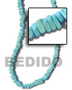 Coco Square Cut Aqua Coco Beads Coconut Necklace