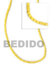 Yellow Coco Heishe 2-3mm Coco Beads Coconut Necklace