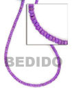 4-5mm Violet Coco Pokalet Coco Beads Coconut Necklace