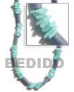 Pastel Wood Tube Necklace Wood Beads Necklace