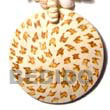 Philippines Coco Pendant Shell Fashion Coco Pendant Jewelry 50mm Round Coco Pend. W/ Tiger Burning Design Natural Shell Component SFAS349P