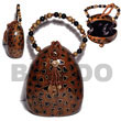 Collectible Handcarved Laminated Acacia Acacia Bags