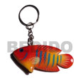 Philippines Philippines Keychain Shell Fashion Keychain Jewelry Fish Handpainted Wooden Keychain 73mmx35mm Natural Shell Component SFAS002KC