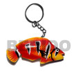 Philippines Philippines Keychain Shell Fashion Keychain Jewelry Fish Handpainted Wooden Keychain 90mmx50mm Natural Shell Component SFAS004KC