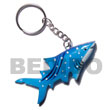 Shark Handpainted Wooden Keychain