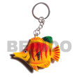 Philippines Philippines Keychain Shell Fashion Keychain Jewelry Fish Handpainted Wooden Keychain 65mmx50mm Natural Shell Component SFAS011KC