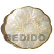 Philippines Gifts Decorative Souvenir Item Giveaways Shell Fashion Gifts Decorative Souvenir Item Jewelry Capiz Scalloped Shaped Plate 5.75 Inches In Diameter ( Small ) Natural Shell Component SFAS010GD