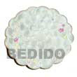 Philippines Gifts Decorative Souvenir Item Giveaways Shell Fashion Gifts Decorative Souvenir Item Jewelry Capiz Plate W/ Floral Design 12 Inches In Diameter Natural Shell Component SFAS014GD
