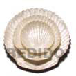 Philippines Gifts Decorative Souvenir Item Giveaways Shell Fashion Gifts Decorative Souvenir Item Jewelry Capiz King Scallop Shell W/out Brass / 3pc Set Natural Shell Component SFAS027GD