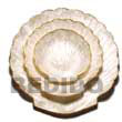 Philippines Gifts Decorative Souvenir Item Giveaways Shell Fashion Gifts Decorative Souvenir Item Jewelry Capiz Noble Scallop Plate W/ Brass / 3 Pc Set Natural Shell Component SFAS028GD