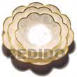 Philippines Gifts Decorative Souvenir Item Giveaways Shell Fashion Gifts Decorative Souvenir Item Jewelry Capiz Round Scallop Bowl W/ Brass / 3 Pc Set Natural Shell Component SFAS033GD