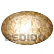 Philippines Gifts Decorative Souvenir Item Giveaways Shell Fashion Gifts Decorative Souvenir Item Jewelry Oval Placemat 12x18" Smoked Capiz W/ Brass Natural Shell Component SFAS035GD