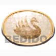 Philippines Gifts Decorative Souvenir Item Giveaways Shell Fashion Gifts Decorative Souvenir Item Jewelry Oval Capiz Serving Tray W/ Swan Design ( Large) Natural Shell Component SFAS040GD