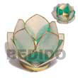 Philippines Gifts Decorative Souvenir Item Giveaways Shell Fashion Gifts Decorative Souvenir Item Jewelry Lotus Candle Holder Green/white Capiz Shells Natural Shell Component SFAS062GD