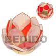 Philippines Gifts Decorative Souvenir Item Giveaways Shell Fashion Gifts Decorative Souvenir Item Jewelry Lotus Candle Holder Red/white Capiz Shells Natural Shell Component SFAS063GD