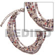 6 Rows Clear Multi Glass Beads Bracelets