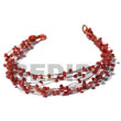 Philippines Glass Beads Bracelets Shell Fashion Jewelry 8 Rows Copper Wire Cuff Bracelet with SFAS5202BR