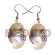 35mm Oval Hammershell W/ Hand Painted Earrings